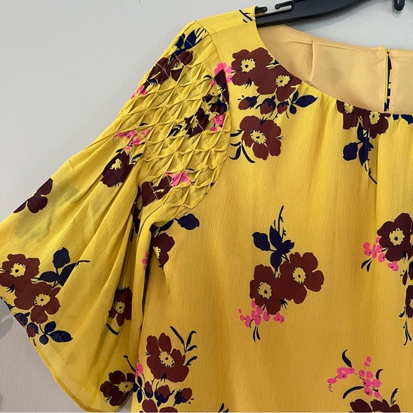 Madewell Pleated Cascade Top in Retro Bouquet Floral Size Small - Picture 8 of 15